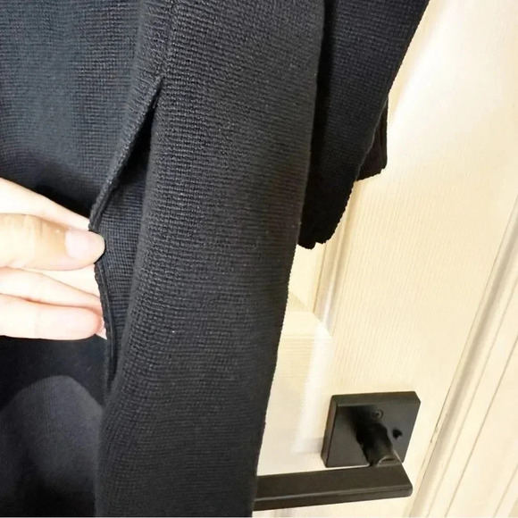 EILEEN FISHER Silk Cotton Blend Colorblock‎ Black Gray Coatigan Duster Sz Small - Picture 4 of 7